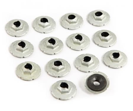 Pony Enterprises 1991-1993 Mustang Fender Quarter Panel Trim Nuts Set w/ Rubber Washers 1078