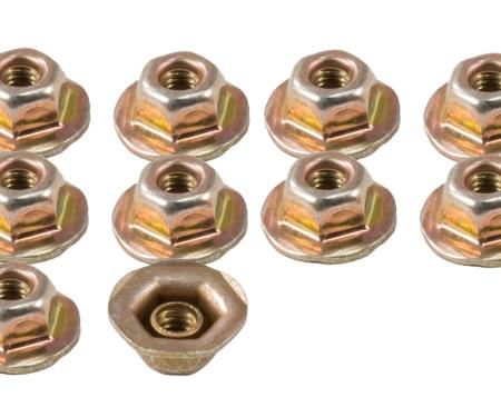 Pony Enterprises 1987-1993 Ford Mustang Rear Bumper Cover Hardware Flange Nuts - Set of 10 1257