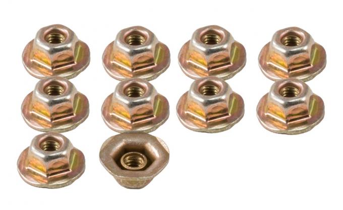 Pony Enterprises 1987-1993 Ford Mustang Rear Bumper Cover Hardware Flange Nuts - Set of 10 1257