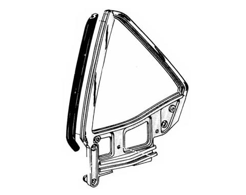 Daniel Carpenter 1971-73 Fastback Quarter Window Vertical w/s RH - Foreign D1ZZ-6330146-R