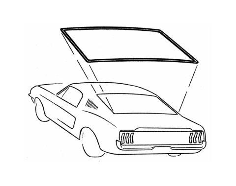 Daniel Carpenter 1969-70 Coupe Rear Window w/s D0ZZ-6542084