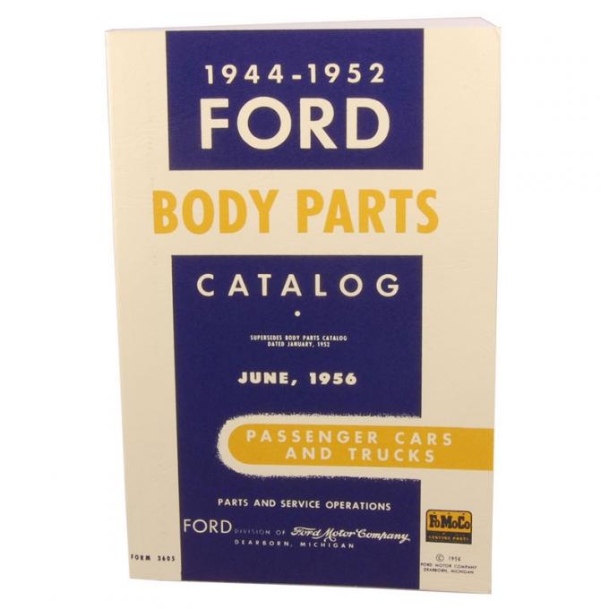 Dennis Carpenter Book - Body Parts List Manual - 1944-51 Ford Truck, 1944-52 Ford Car   CA-4418