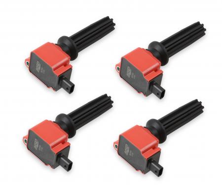 MSD Ignition Coil, Ford EcoBoost, 2.0L/2.3L L4, Red, 4-Pack 82594