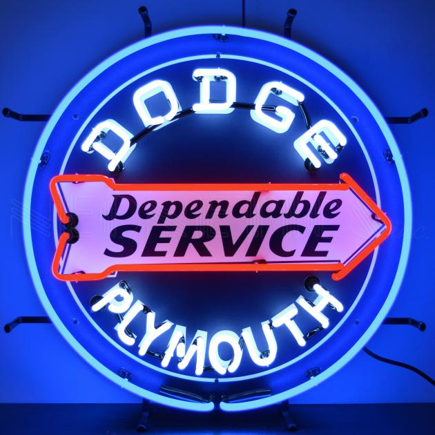 Neonetics Standard Size Neon Signs, Dodge Dependable Service Neon Sign ...