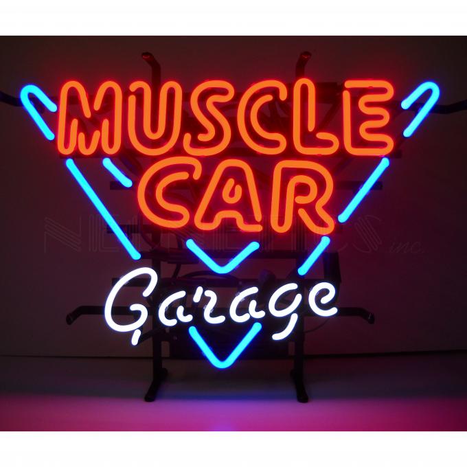 Neonetics Standard Size Neon Signs, Muscle Car Garage Neon Sign