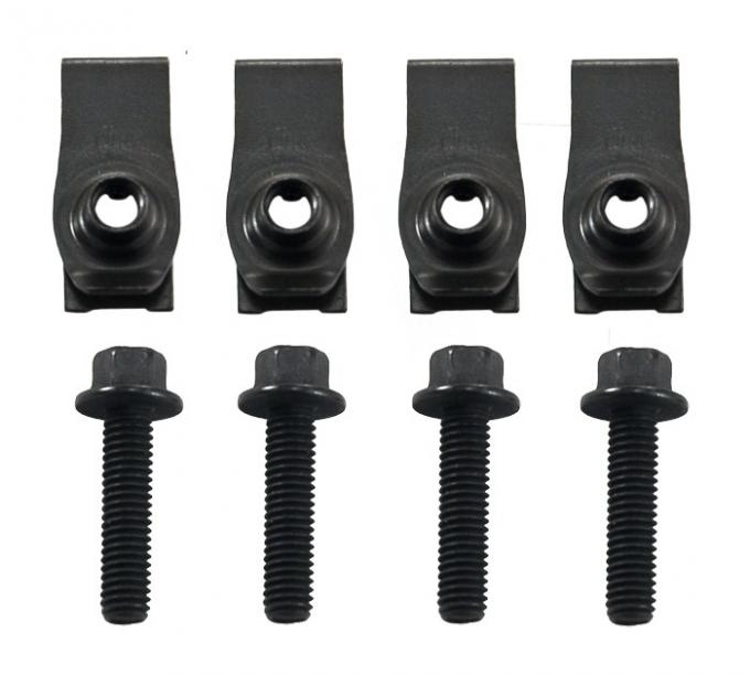 Pony Enterprises 1979-1993 Mustang Lower Shift Shifter Boot Mounting Hardware Clip Nuts Bolts Kit 1206