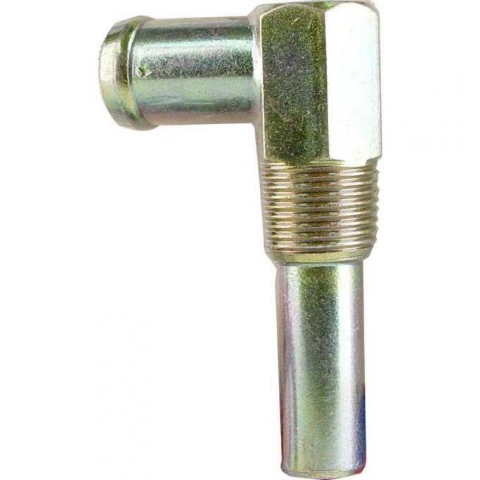 Dennis Carpenter Heater Hose Connector - Gold Zinc - 1973-79 Ford Truck, 1966-77 Ford Bronco, 1960-71 Ford Car C6AZ-18599-B