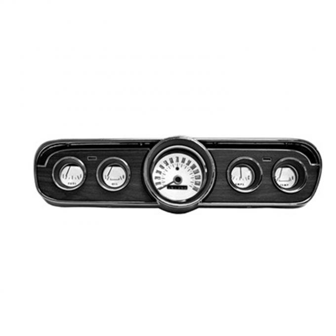 Scott Drake 1965 Ford Mustang 66 White Face Gauge Appliques (5 Piece) C6ZZ-10890-W