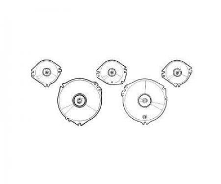 Scott Drake 1967-1968 Ford Mustang Instrument Lens Set (With Tach) C7ZZ-10887-A-D