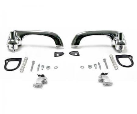 Scott Drake 1969-1970 Ford Mustang Exterior Door Handle Kit Chrome Show Quality C9ZZ-6222404-5P