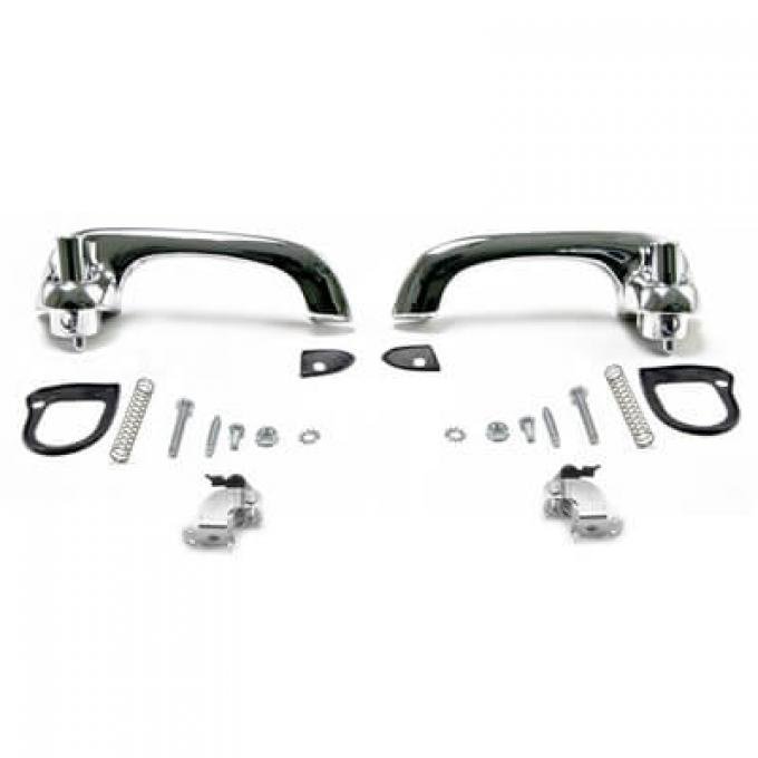 Scott Drake 1969-1970 Ford Mustang Exterior Door Handle Kit Chrome Show Quality C9ZZ-6222404-5P