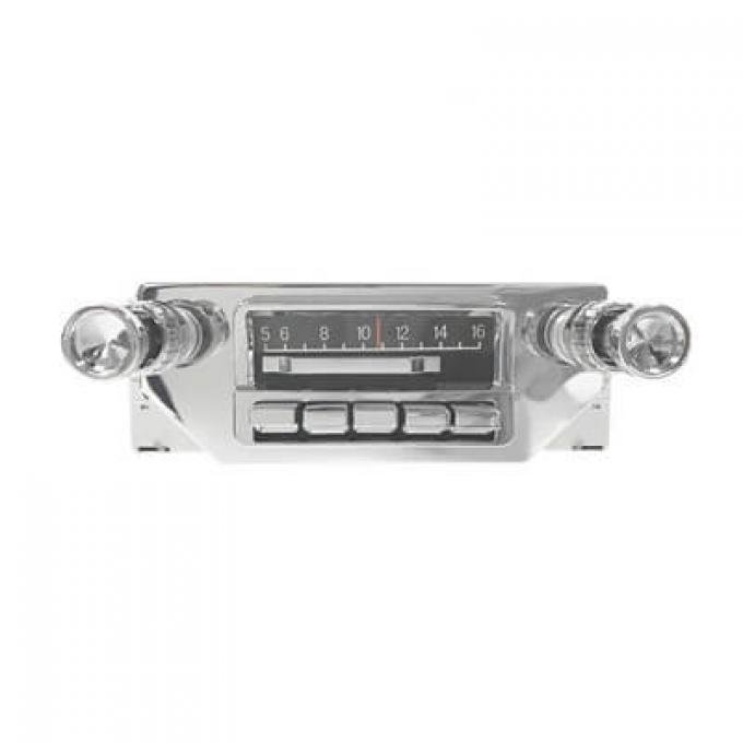 Scott Drake 1964-1966 Ford Mustang 1964-66 Slidebar AM/FM Radio w/aux.Inputs CAM-MS-SBR