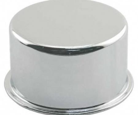 Ford Thunderbird Oil Filler Breather Cap, Chrome, Push On Type, No Logo, 1958-66