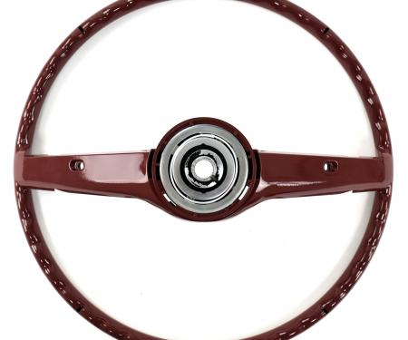 ACP Steering Wheel 2-Spoke Deluxe Woodgrain Red FM-ES008FR