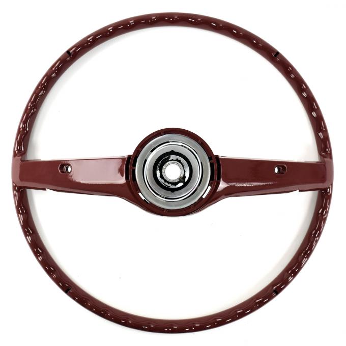 ACP Steering Wheel 2-Spoke Deluxe Woodgrain Red FM-ES008FR