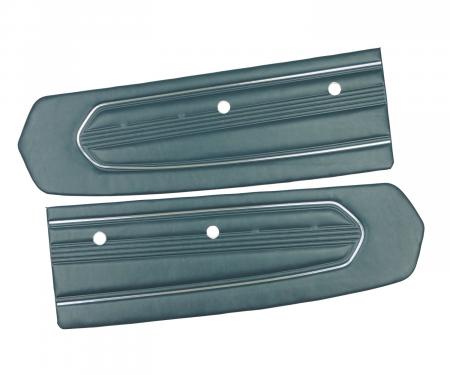 PUI Interiors 1967 Ford Mustang Standard Blue Front Door Panels D671