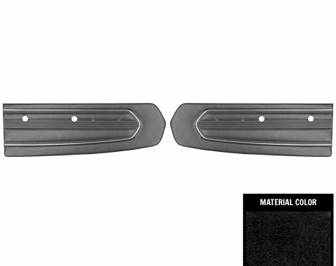 PUI Interiors 1967 Ford Mustang Standard Black Front Door Panels D670