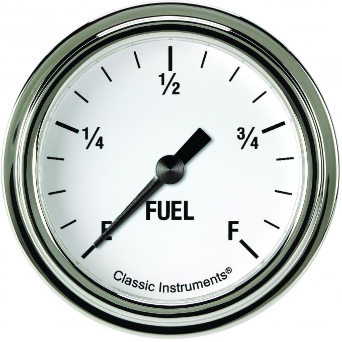 Classic Instruments White Hot 2 5/8" Fuel Gauge WH309SLF