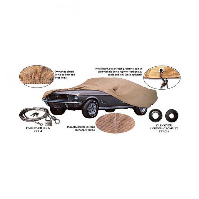 Ford Mustang Car Cover Tan Flannel Fastback Mustang Depot