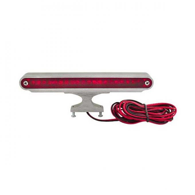 Third Brake Light Assembly - Brushed Billet Aluminum - WithHigh Intensity LED - 12 Volt Systems Only