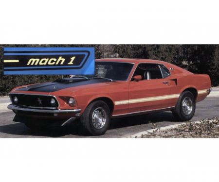 Ford Mustang Exterior Stripe Kit - Mach 1 - Red & Gold