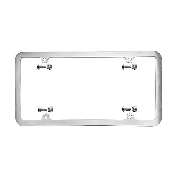 Custom License Plate Frame - Brushed Aluminum