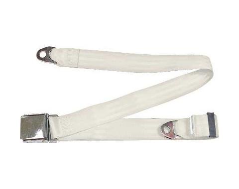 Seatbelt Solutions Universal Lap Belt, 74" with Chrome Lift Latch 1800749000 | White