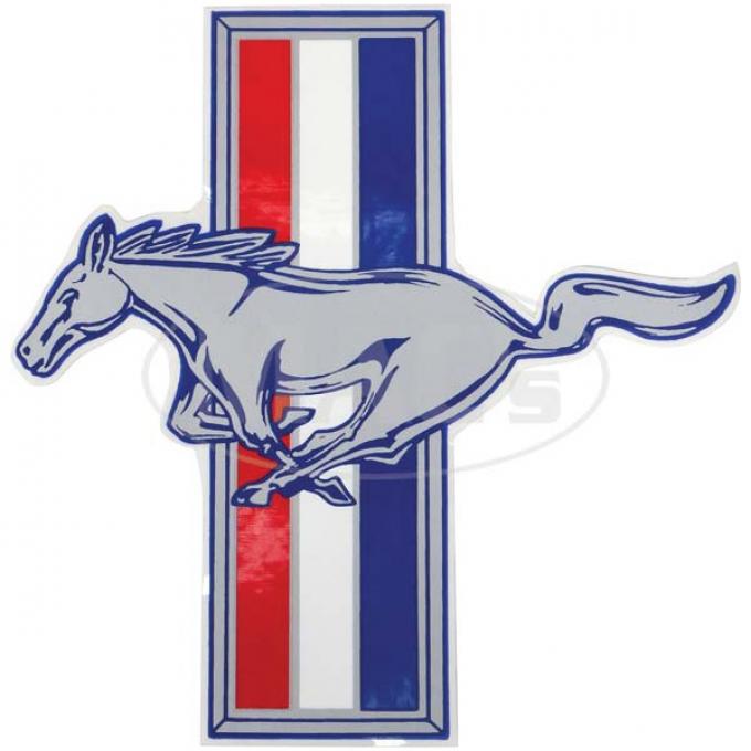 Ford Mustang Decal - Running Horse With Tri-Bar - 7 High - Left