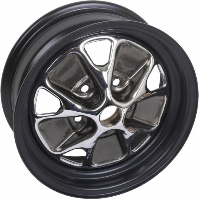 Ford Mustang Wheel - Styled Steel - Black Powder Coated RimWith Chrome Center - 14 X 5-1/2