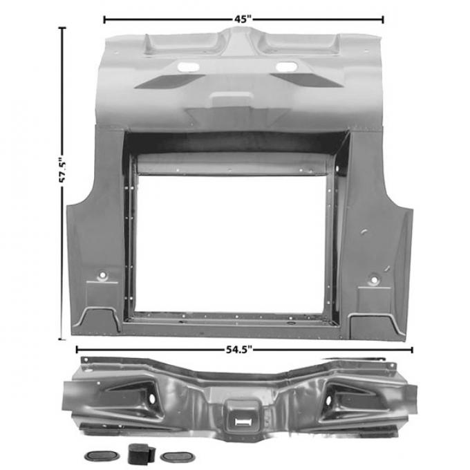 Trunk Floor - Complete - Weld-through Primered - Coupe and Fastback