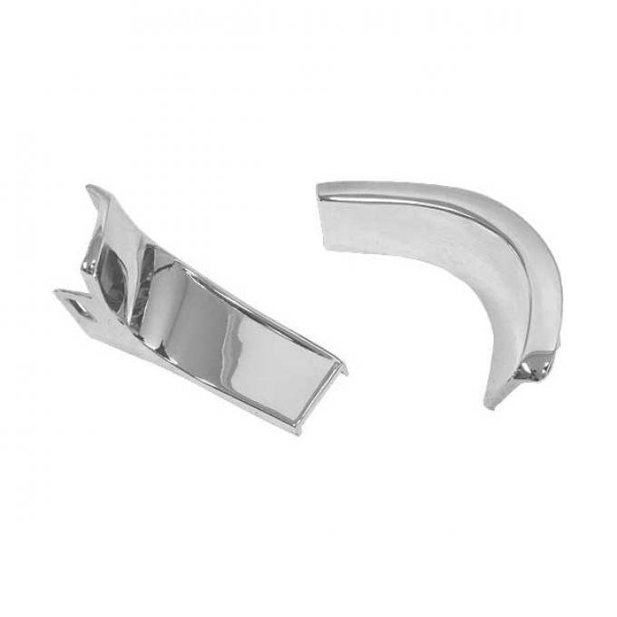 Ford Mustang Quarter Window Outside Mouldings - Chrome - Coupe