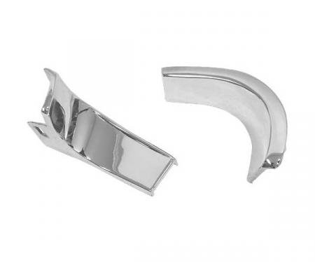 Ford Mustang Quarter Window Outside Mouldings - Chrome - Coupe