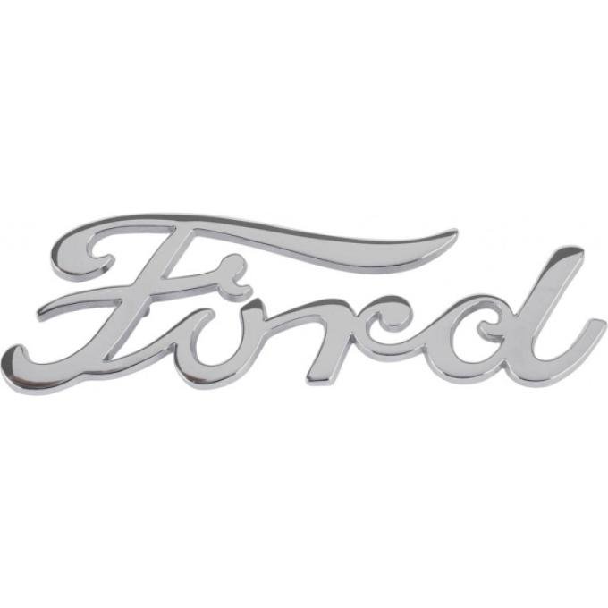 Ford Script Logo, Ford, 3 1/4 L x 1 H, Die Cast Chrome