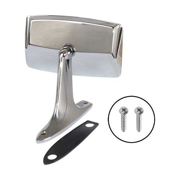 Ford Mustang Outside Rear View Mirror - Chrome - Rectangular Head ...