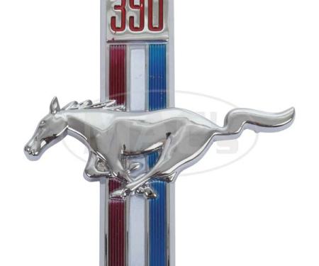 Ford Mustang Fender Ornament - Running Horse Under 390 - Left