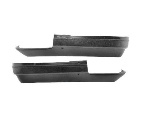 Ford Mustang Lower Bucket Seat Frame Covers - Black Plastic- Does Not Include Stainless Trim