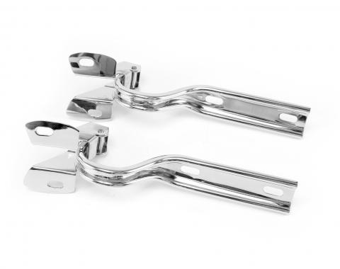 Drake Muscle 1979-1993 Ford Mustang 79-93 Hood Hinges (Stainless, Pair) D9ZZ-16796-S