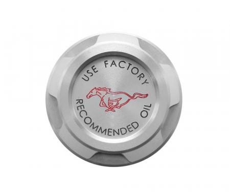 Drake Muscle 2015-2019 Ford Mustang Billet Oil Cap Cover with Pony Logo FR3Z-6766-BL