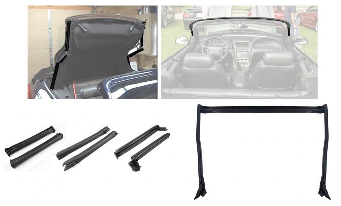 Daniel Carpenter 2001-2004 Ford Mustang & Cobra Convertible Front Center & Rear Complete Side Rail Weatherstrip Kit 3R3Z-7653986, F4ZZ-7651564, F4ZZ-7654000, 3R3Z-7603110-AA