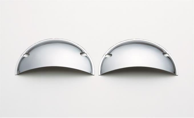 Mr. Gasket Headlight Half Shields, Chrome 9650