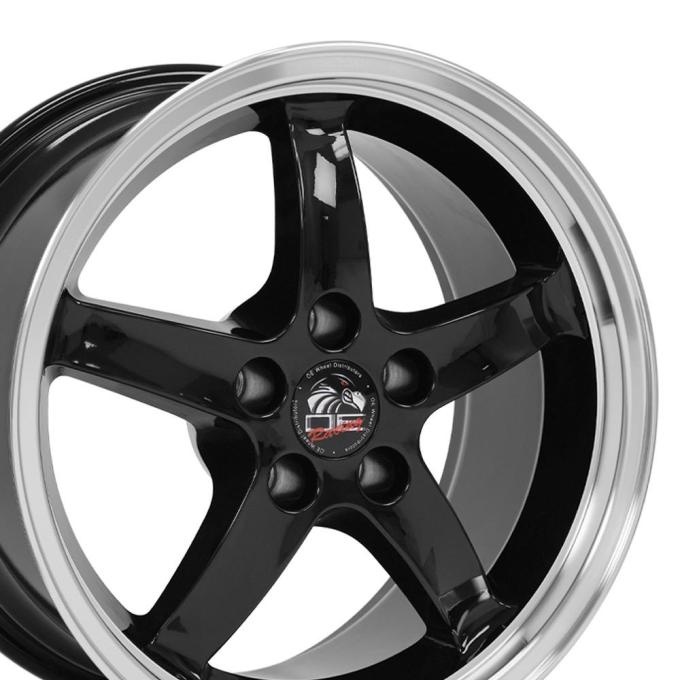 OE Replica Wheels FR04B - 17" Replica Wheel FR04 Fits Ford Mustang Cobra Rim 17x9 Black Wheel FR04B-D17090-5450-24BM