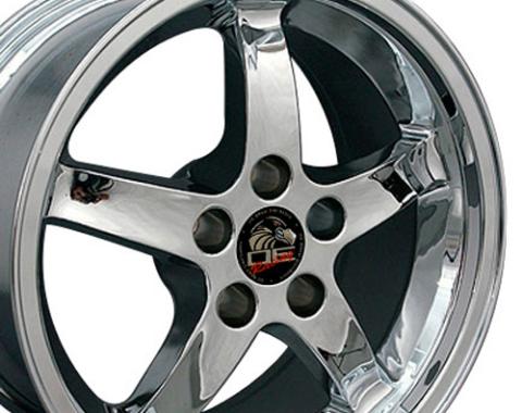 OE Replica Wheels FR04B - 17" Replica Wheel FR04 Fits Ford Mustang Cobra Rim 17x9 Chrome Wheel FR04B-D17090-5450-24C