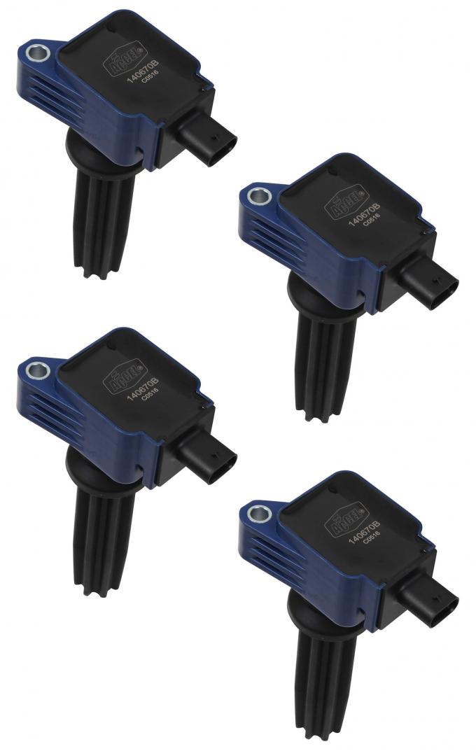 Accel Ignition Coil, SuperCoil, 2012-2017 Ford EcoBoost 2.0L/2.3L, L4, Blue, 4-Pack 140670B-4