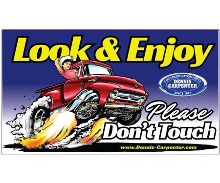 Dennis Carpenter Magnetic Sign w/ Truck Please Don't Touch - 1932-96 Ford Truck MM-3