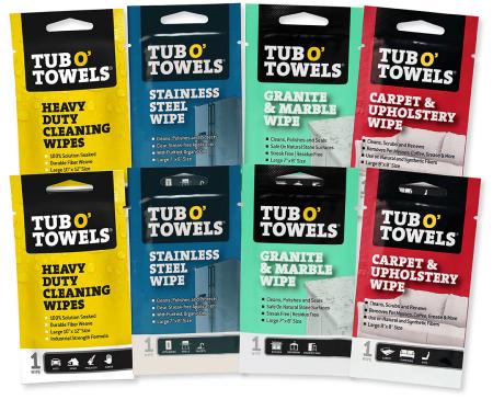 Tub O' Towels Stainless Steel Wipes, Single Pack