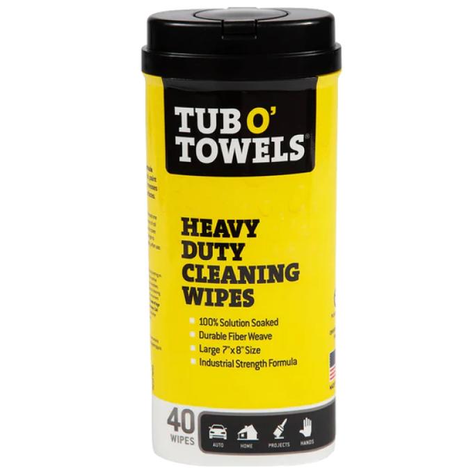 Tub O' Towels Heavy Duty Cleaning Wipes, 40-Count