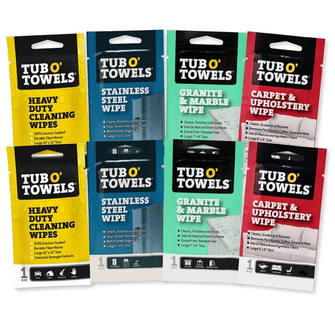 Tub O' Towels Carpet & Upholstery Wipes, Single Pack