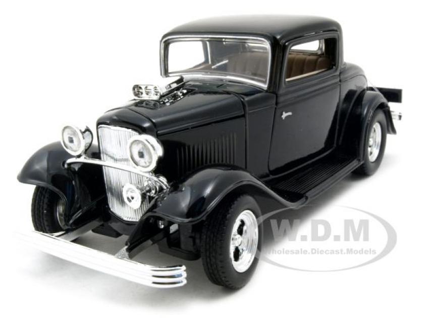 1932 Ford Coupe Black 1 24 Diecast Model Car Mustang Depot