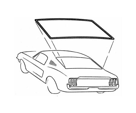 Daniel Carpenter 1969-70 Coupe Rear Window w/s D0ZZ-6542084