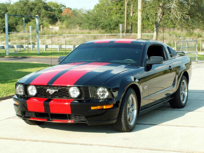 Mustang Racing Graphics 2005-2009 Colors, Gold